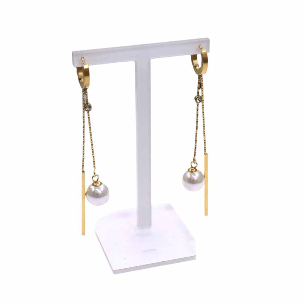 LONG PEARL HOOP
