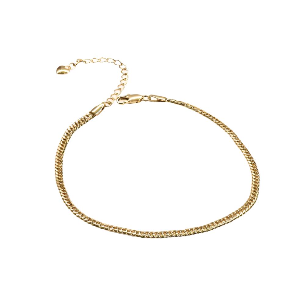 MINI CLOSE CUBANLINK ANKLET BRACELET