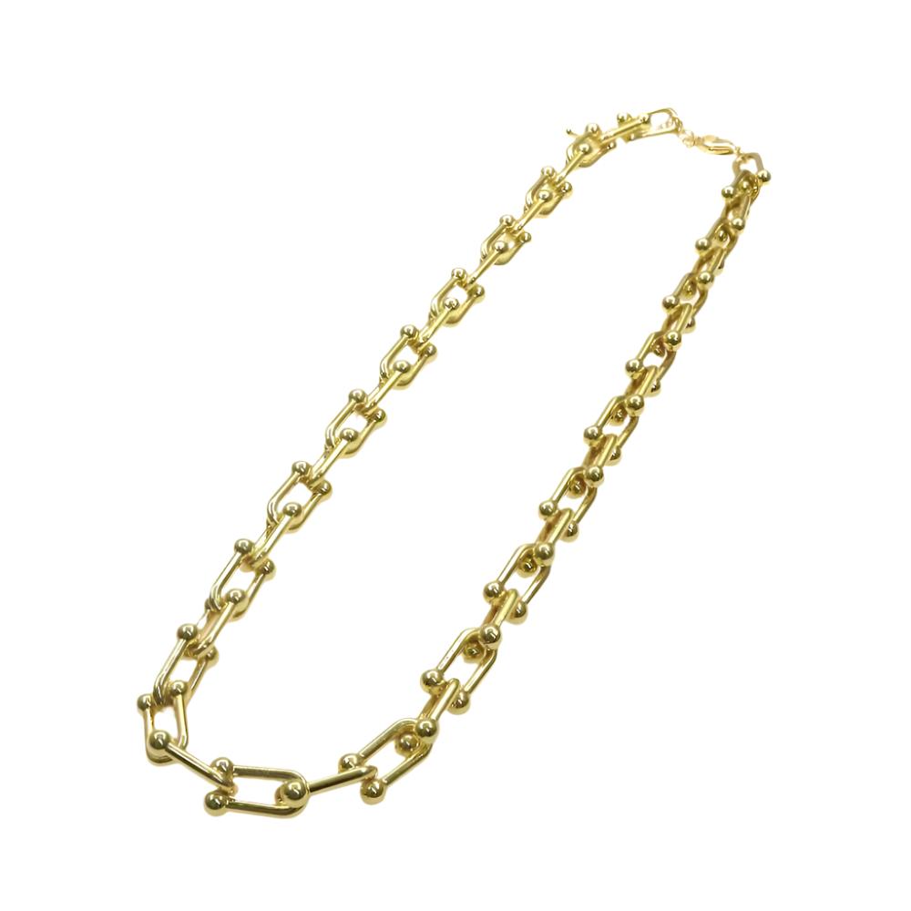 Elegant TIFFY CHAIN necklace with unique gold link design for sophisticated style