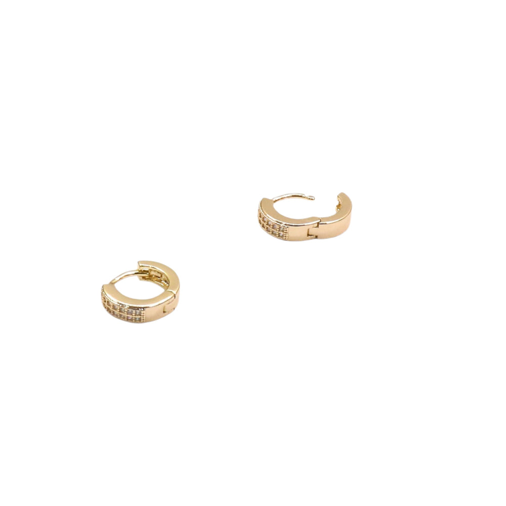 Gold-filled MINI HUGGIE small huggie earrings with a timeless elegant design