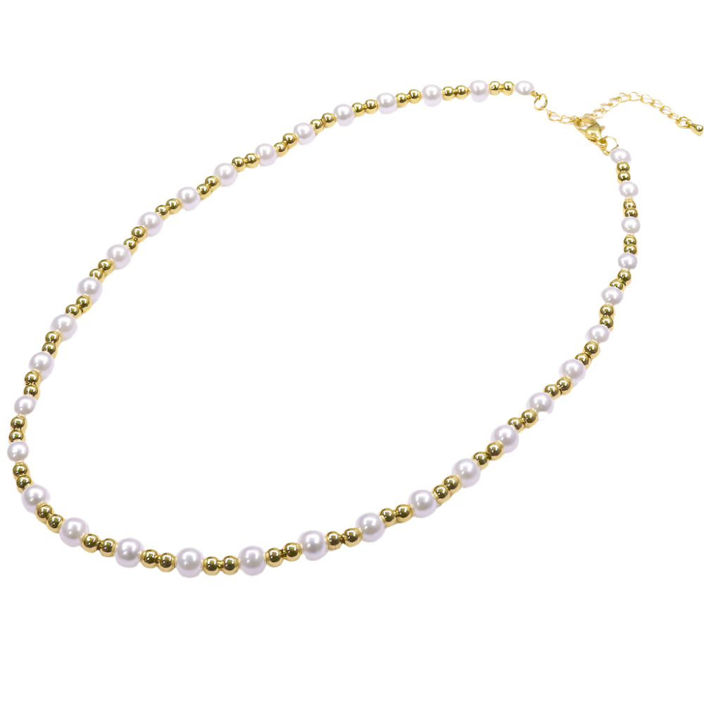 BEADS PEARLS COLLAR