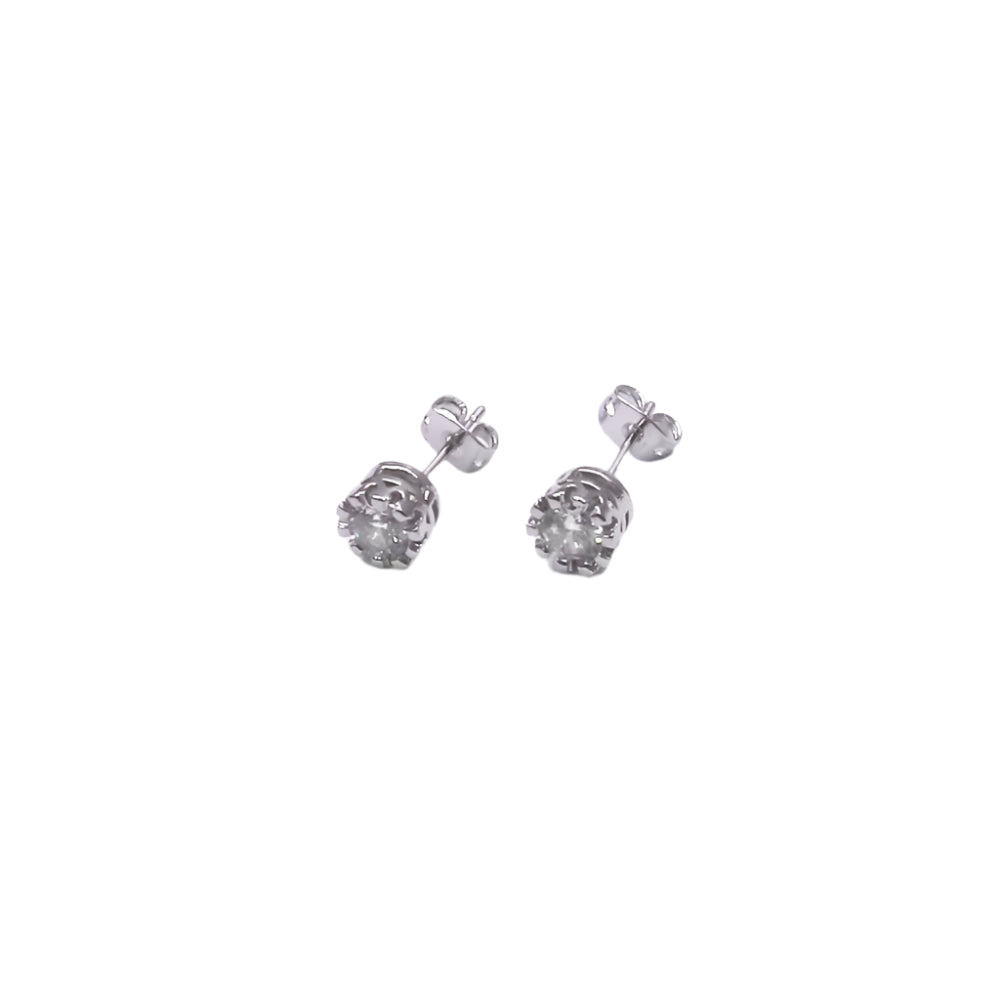 CIRCLE ZIRCONIA STUD