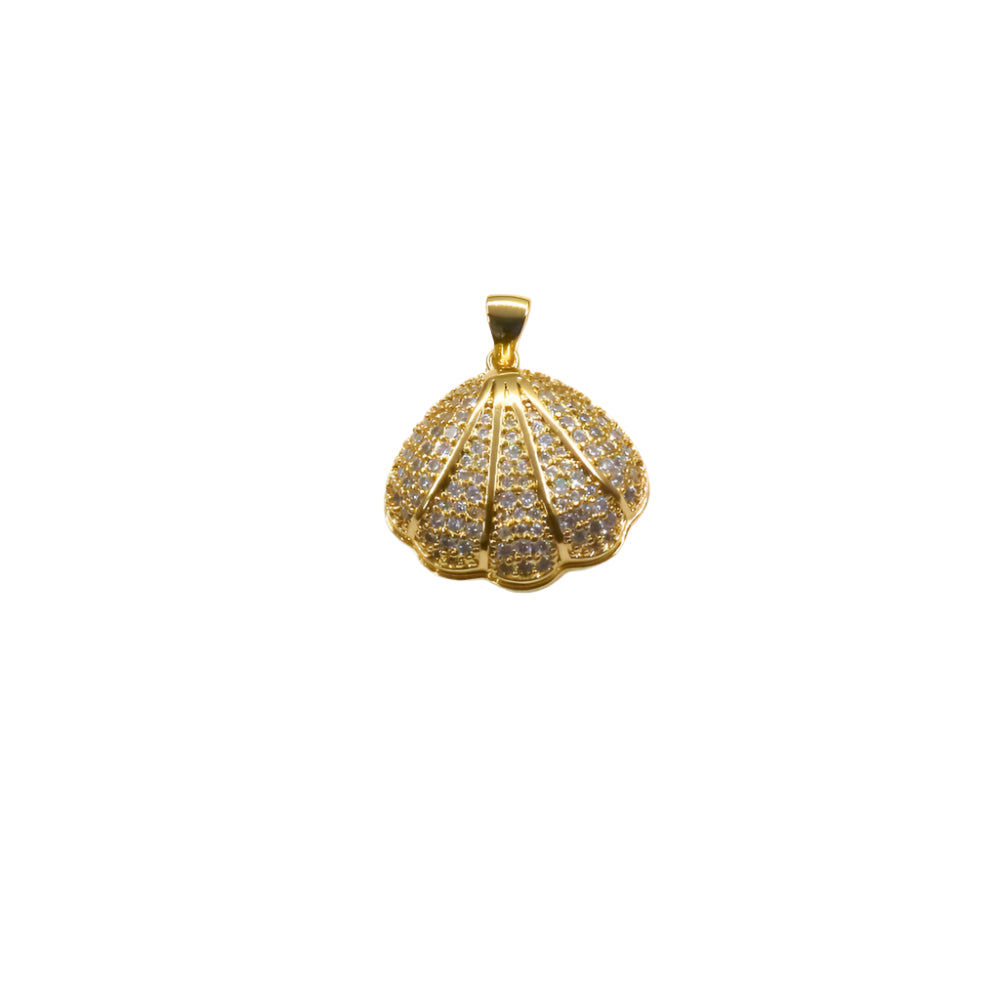 Iced Out Pavé Seashell Pendant