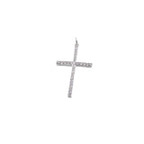 Modern Pavé Cross Necklace Pendant