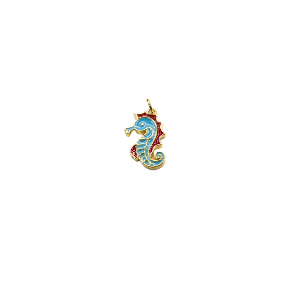 Colorful Enamel Seahorse Charm