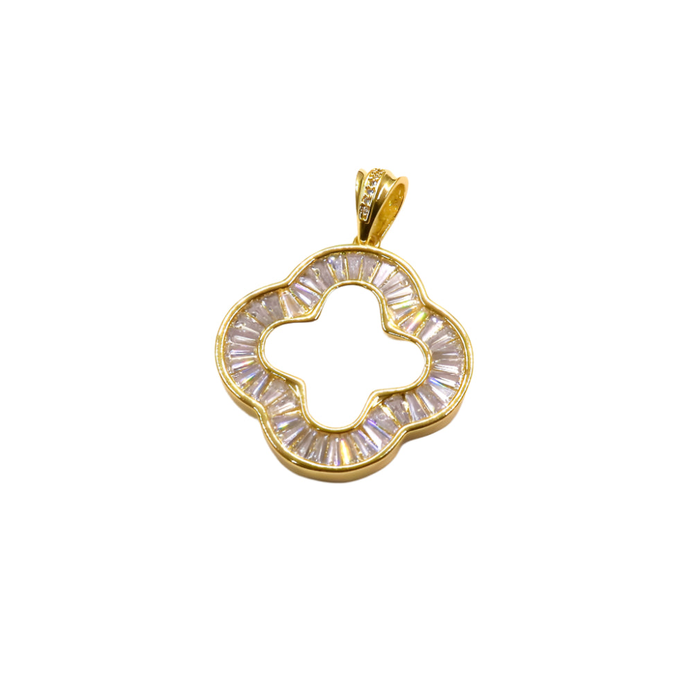 Baguette Clover Pendant