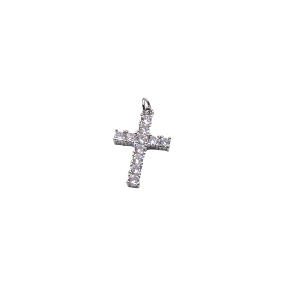 Brilliant-Cut Stone Cross Pendant