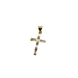 Baguette-Cut Crystal Cross Pendant