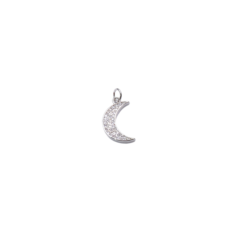 Pavé Crescent Moon Charm