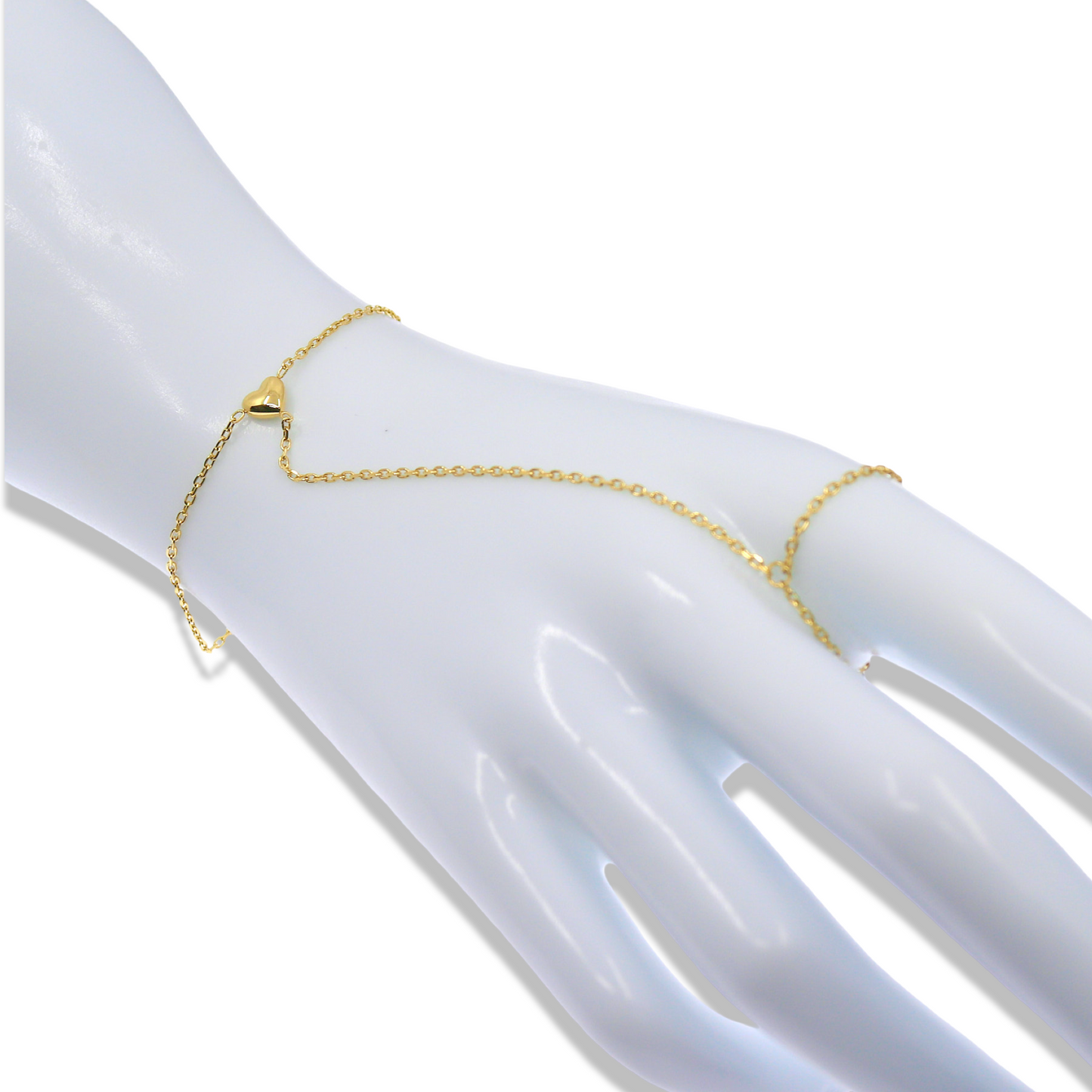 GOLD HEART HAND CHAIN