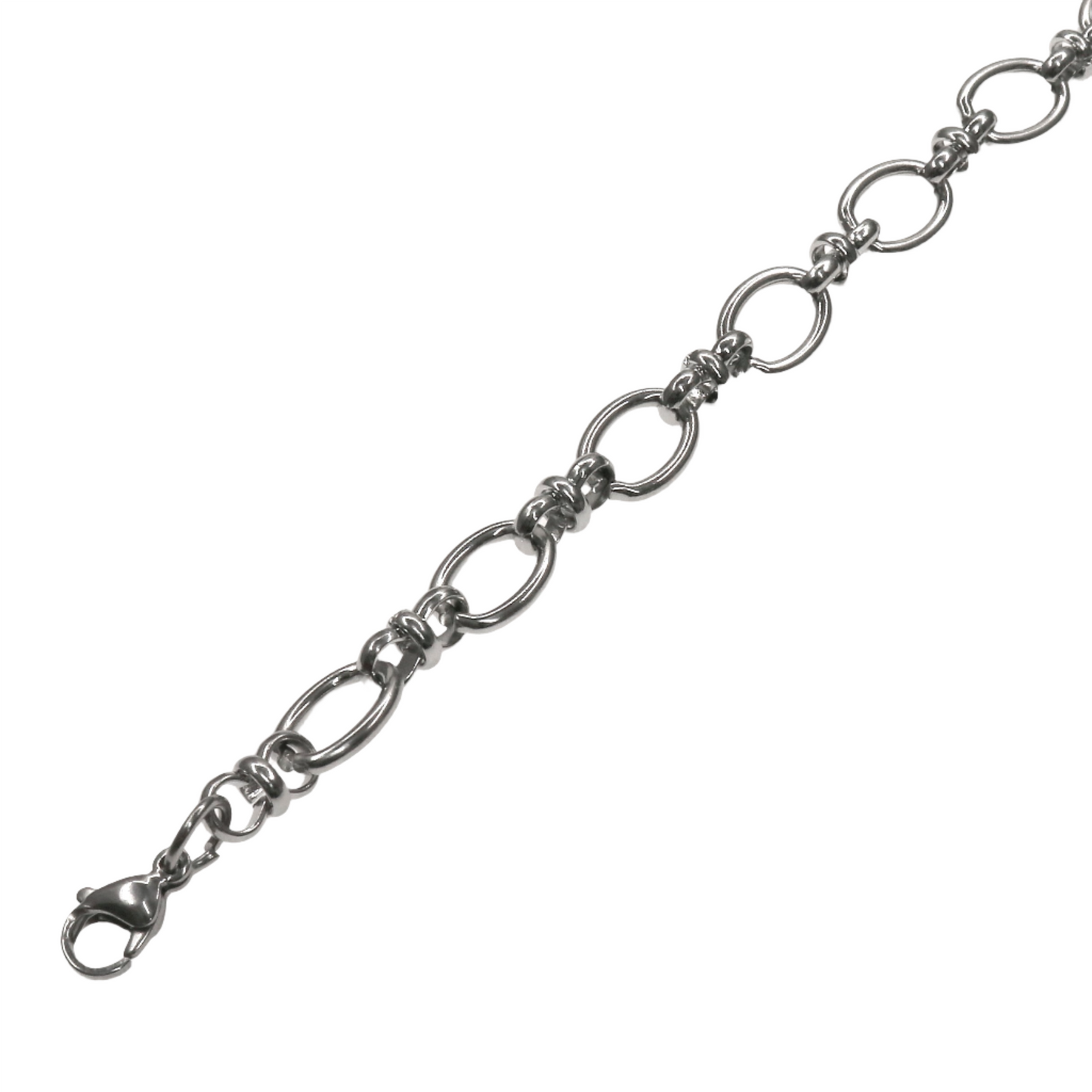 STEEL OVAL LINK BRACELET