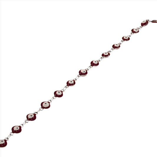 EYE GOLD ANKLET with intricate red eye designs in high-quality gold.