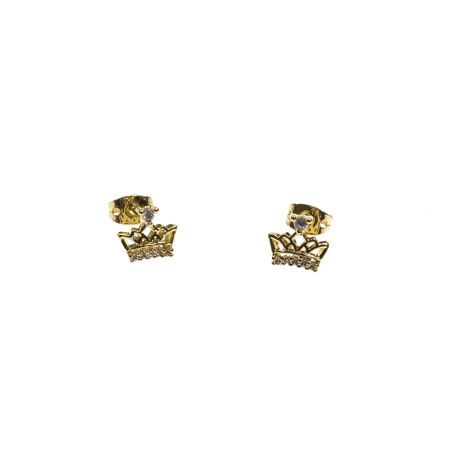 14K gold filled crown stud earrings exuding elegance and sophistication.