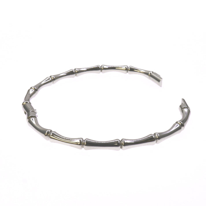 Steel bangle with STEEL BAMBU BANGLE-inspired design crafted from durable metal for elegant everyday wear