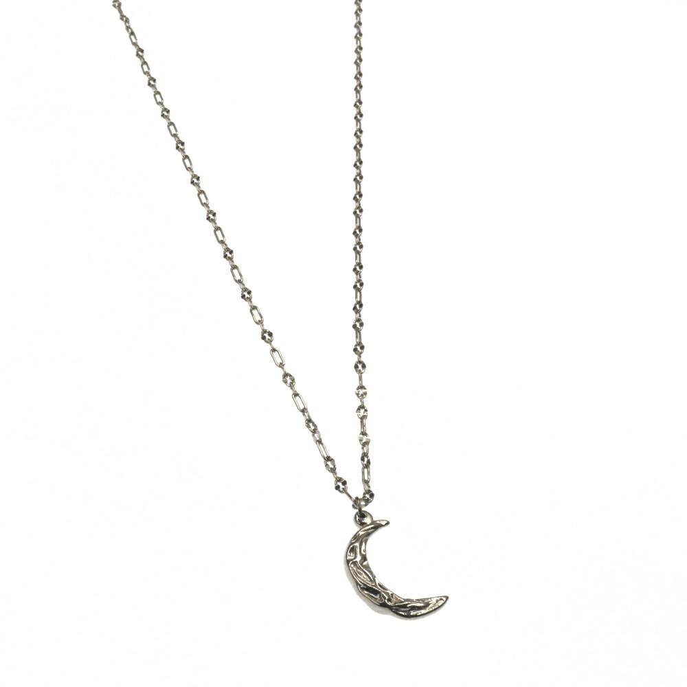 STEEL MOON Chain pendant necklace with polished chain and modern design