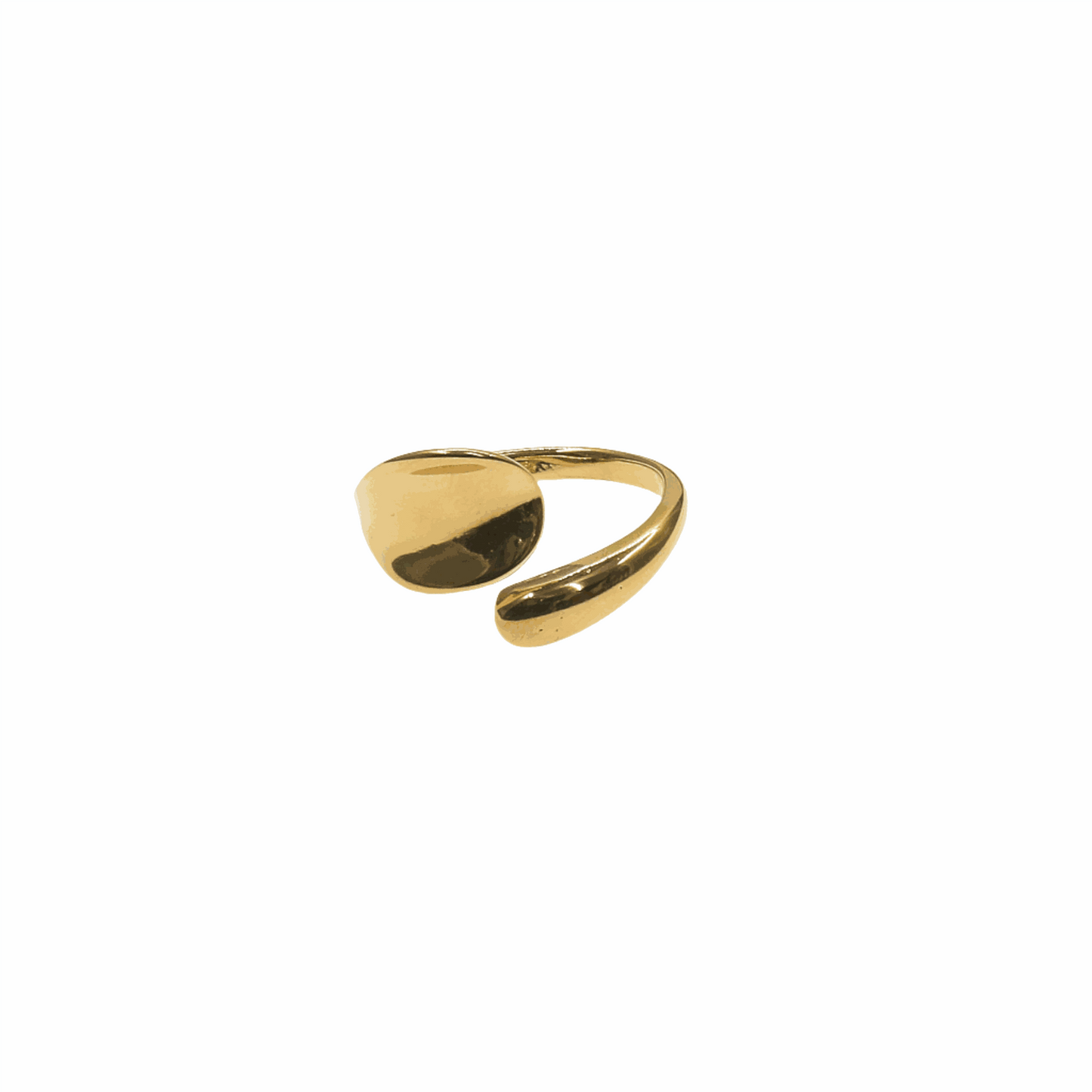 FLAT GOTA GOLD & SILVER RING with unique flat design and polished finish