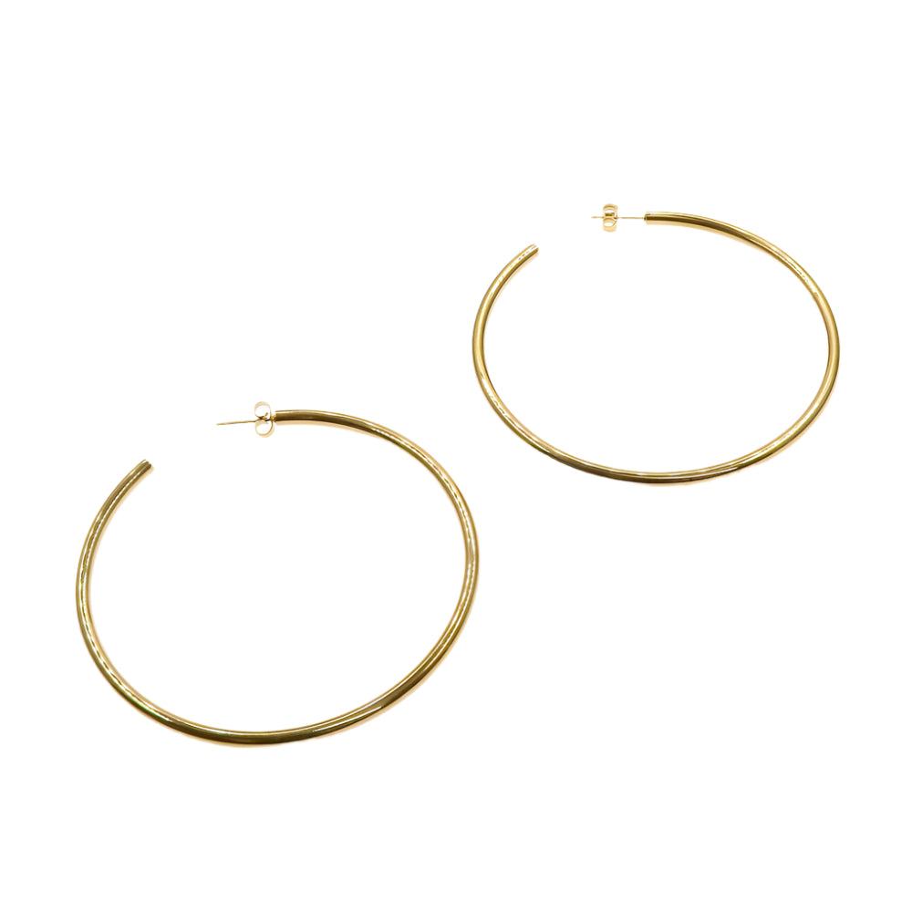 STAINLESS STEEL GOLD CLASSIC HOOP