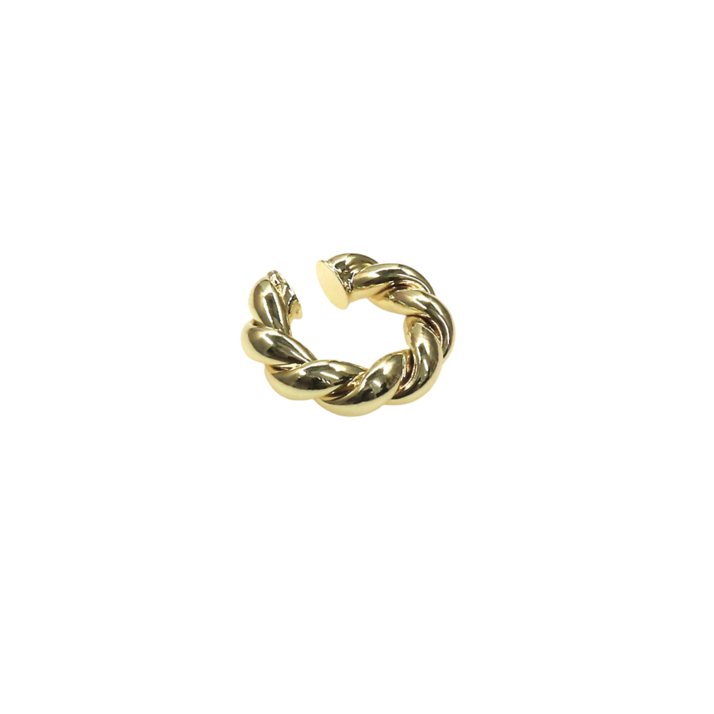 Twisted design gold earcuff with a modern and elegant style accessory
