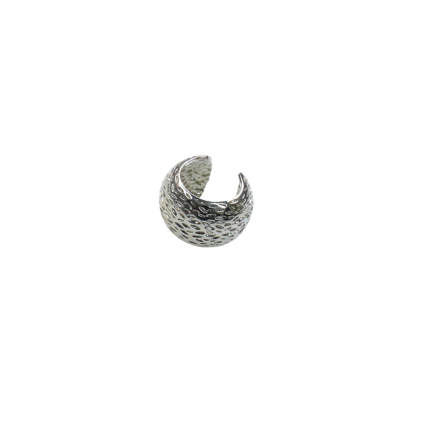 silver textured COCO EARCUFF with sleek and elegant design for stylish ear accessory