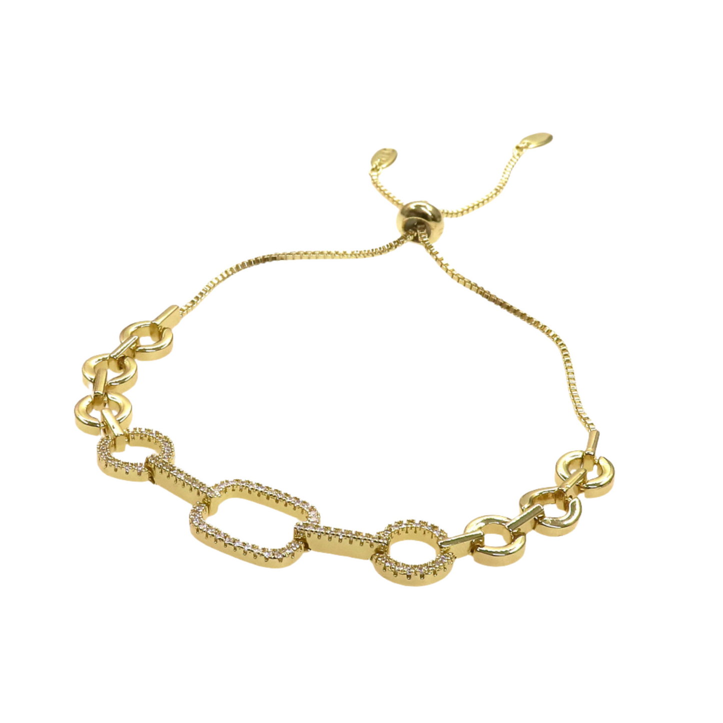 CIRCLE PAVE SILDER BRACELET