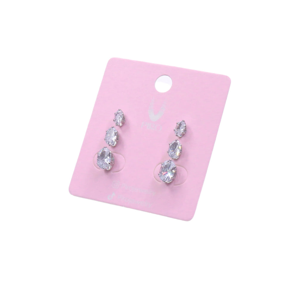 OVAL ZYRCONIA STUDS