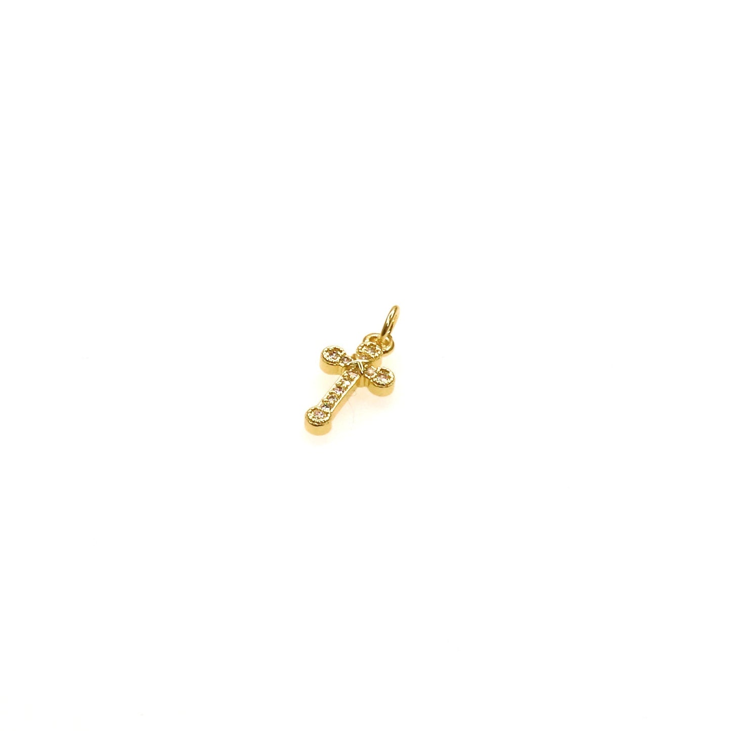 LITTE CROSS GOLD CHARM with elegant design and high-quality finish for jewelry collection