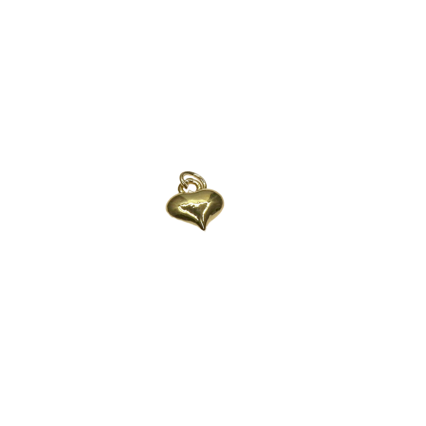 Small gold chunky heart charm -shaped charm accessory