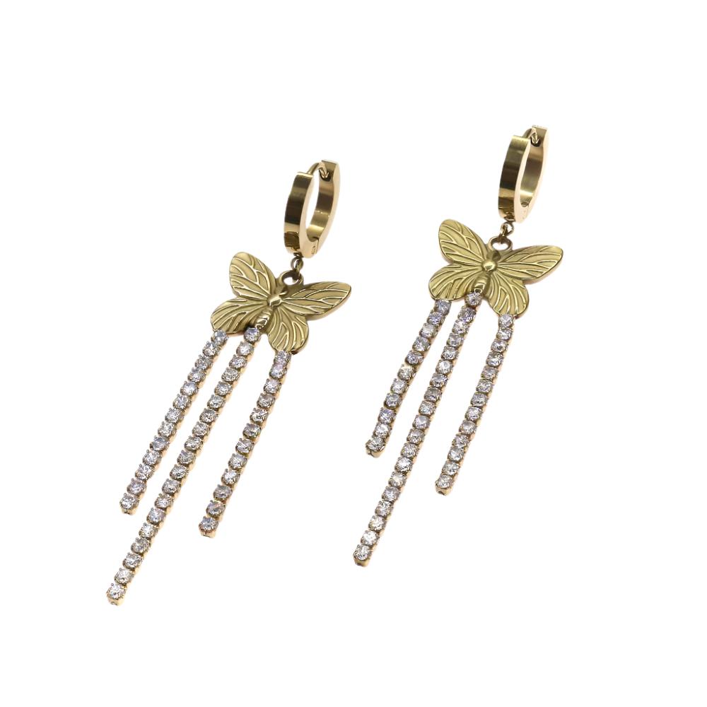 BUTTERFLY LONG EARRING