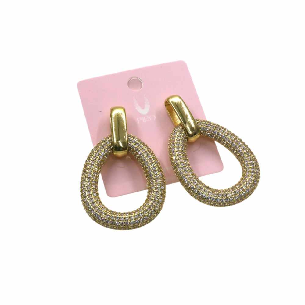 OVAL LONG EARRING