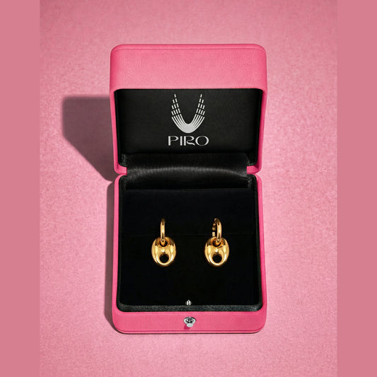 GG link hoop earrings – elegant gold chain hoop earrings for women