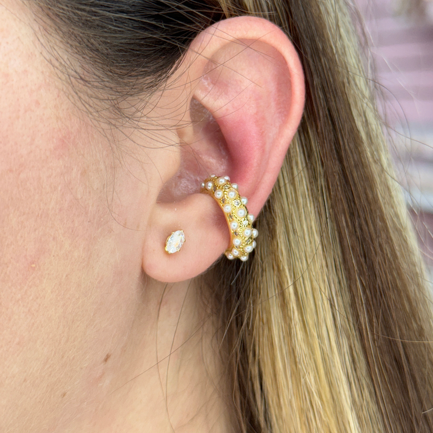 OCEAN GOLDEN EARCUFF