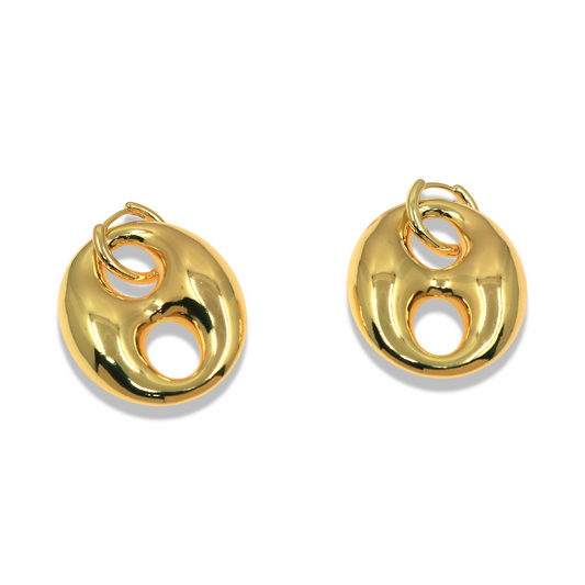 GG LINK HOOP EARRINGS