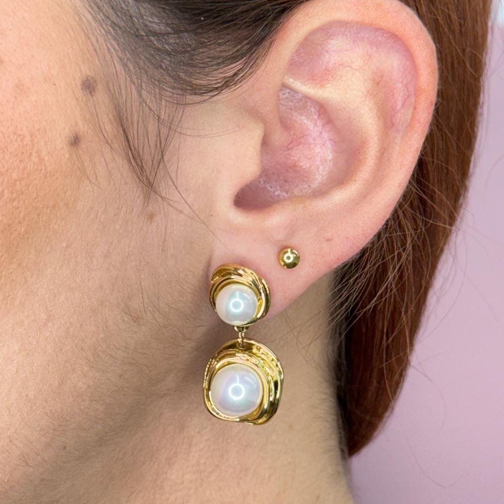 2 PEARL LONG EARRING