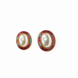 Luxury CONDESA EARRING with intricate design, pearl center, and elegant craftsmanship.