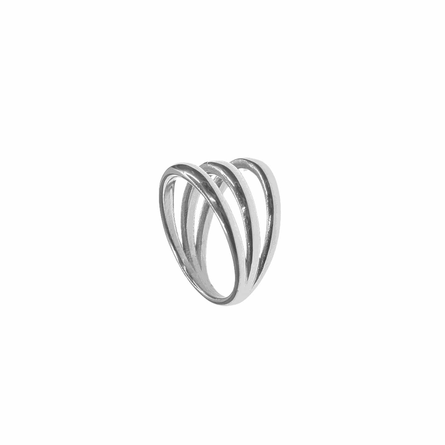 Fashion FASHION GOLD & SILVER RING with intertwined bands for elegant look