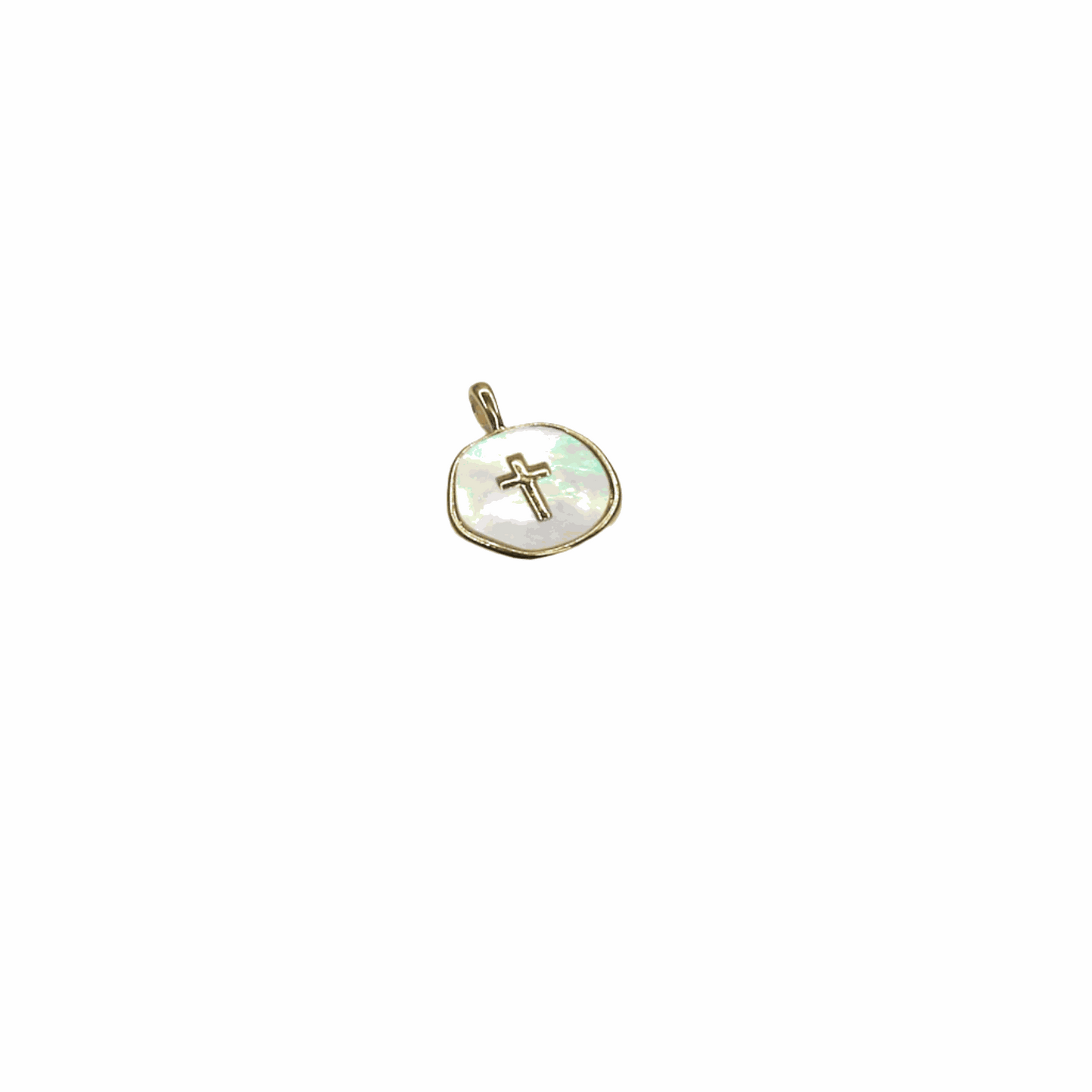 NACAR CRUZ CHARM with delicate cross design and gold trim