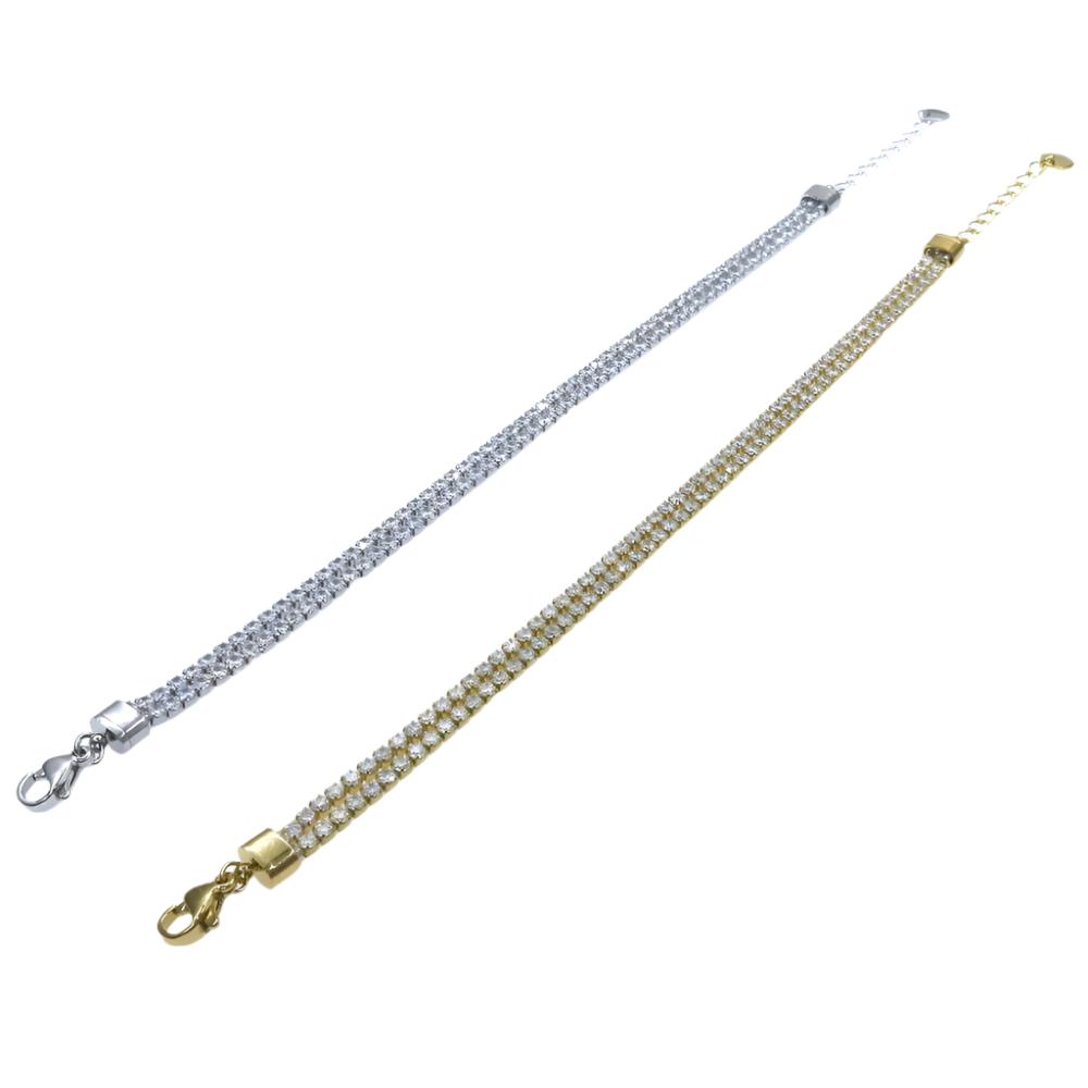 TENNIS BRACELET GLD & SLV