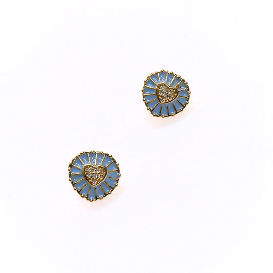 BLUE LOVE STUD