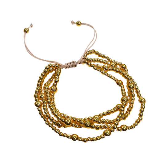 3 LINE BEADS SLIDER BRACELET
