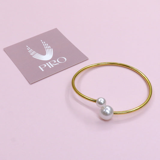 DOUBLE PEARL FLEX BANGLE