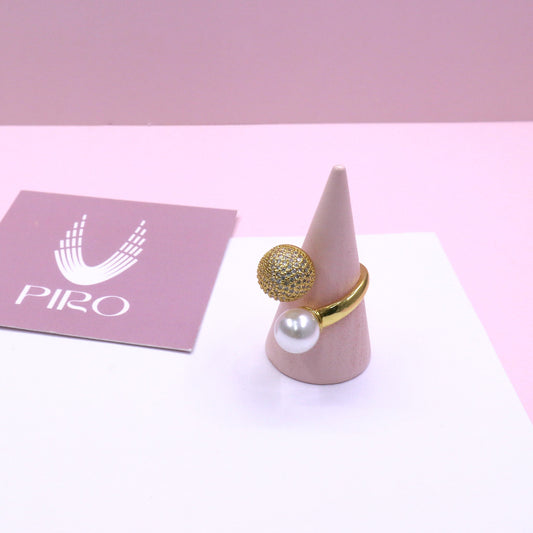 FIRE BALL & PEARL RING