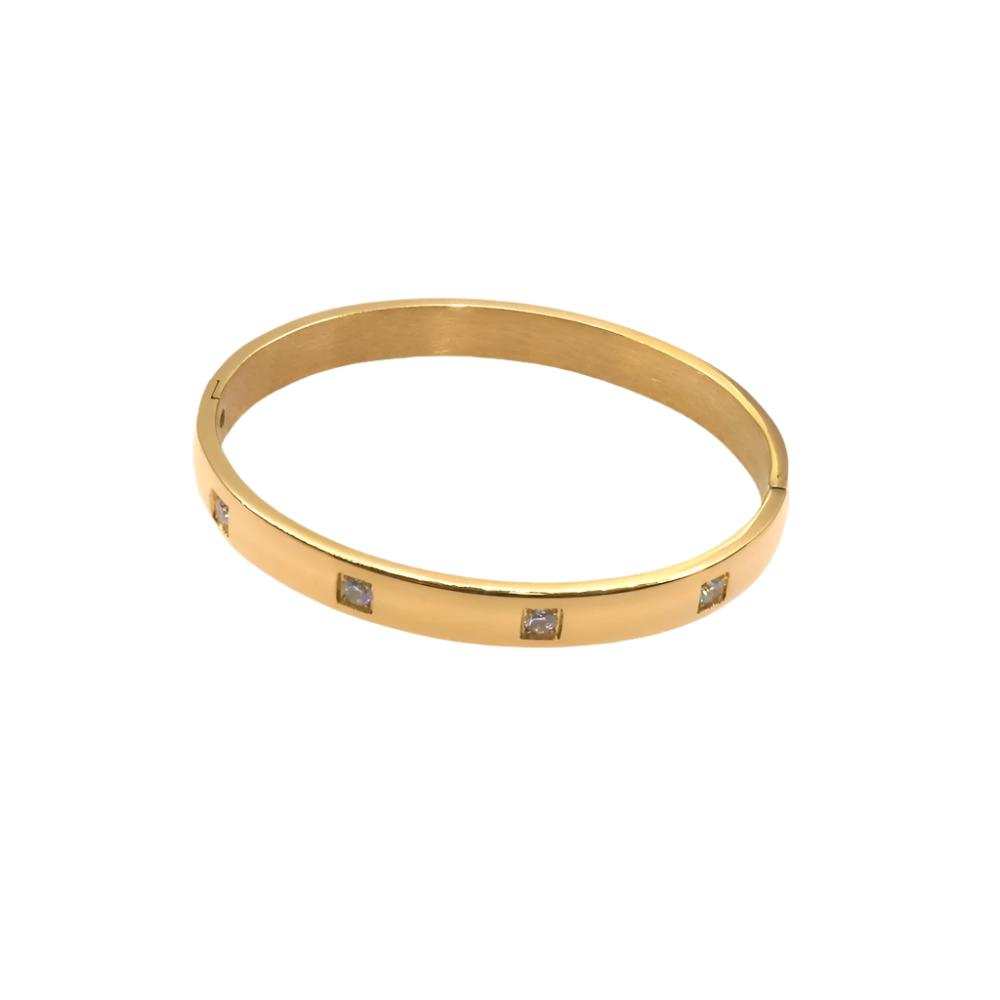 SQUARE ZIRCONIA BANGLE