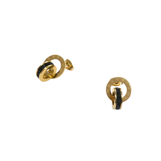 BLACK BAGUETTE EARRING