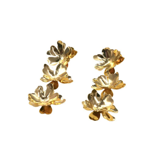 TREE FLOWERS LONG EARRING