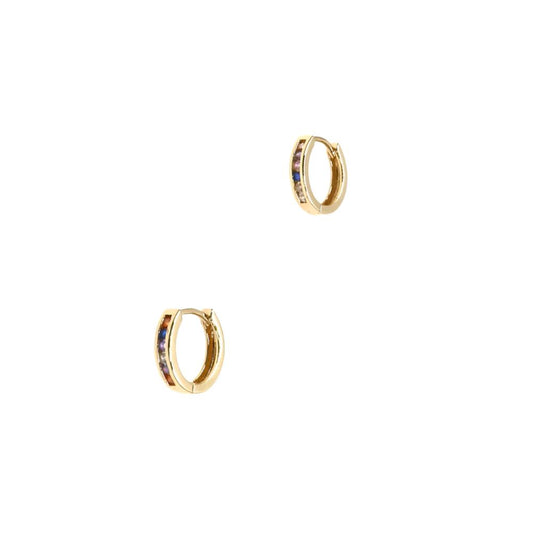 ONE LINE PAVE MULTI COLOR HUGGIE