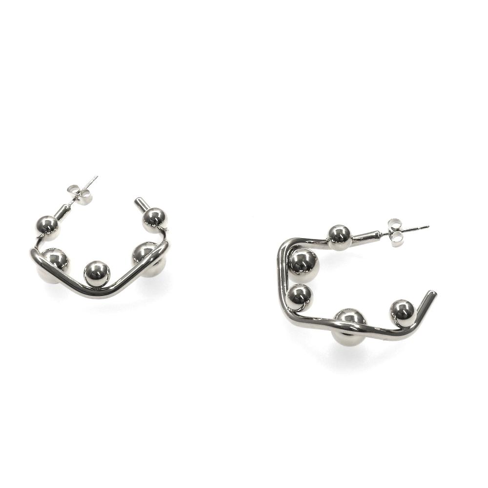 GOLD/SILVER BEADS HOOP