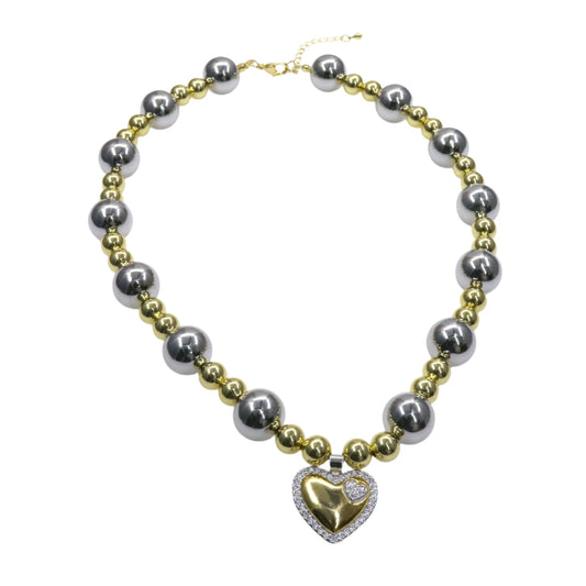 LOVE CHUNKY BEADS 2 TONE