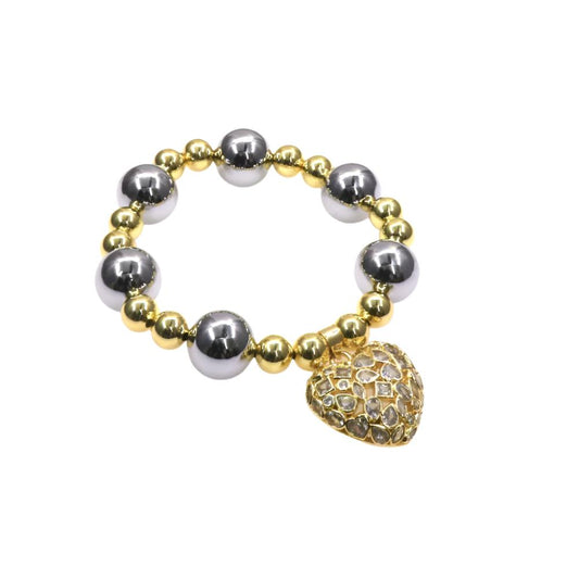 LOVE BEADS 2 TONE BRACELET