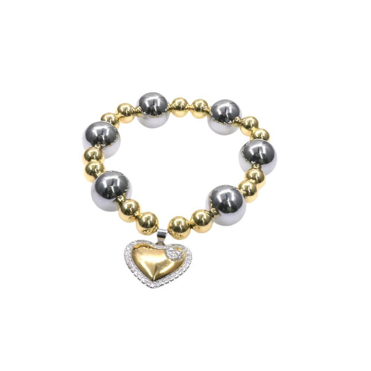 LOVE BEADS 2 TONE BRACELET