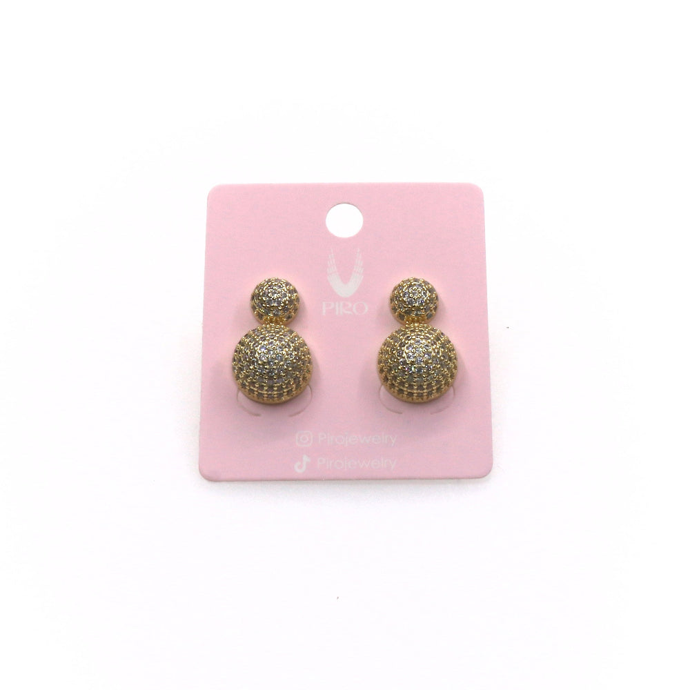 SHINE DOUBLE BEAD EARRING
